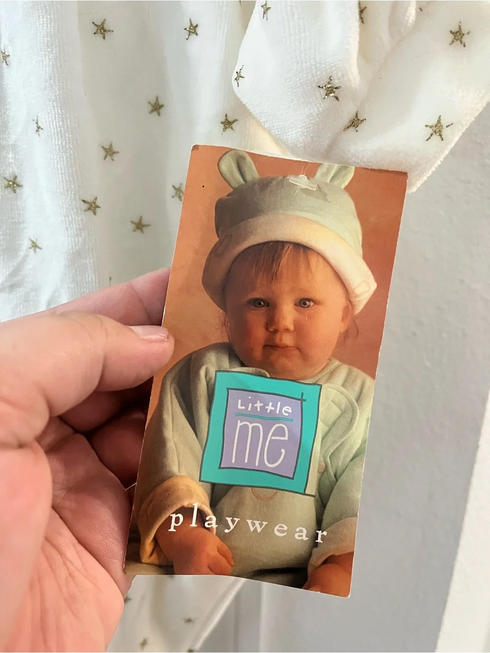 1990s-2000s Vintage Little Me Deadstock Footed Velour Romper (6m)